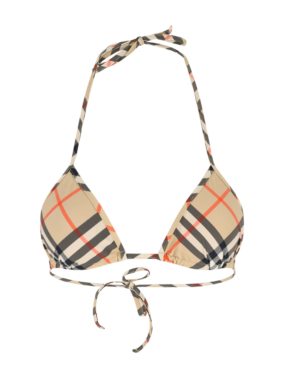 "Check" Costume Top In Beige Stretch Fabric