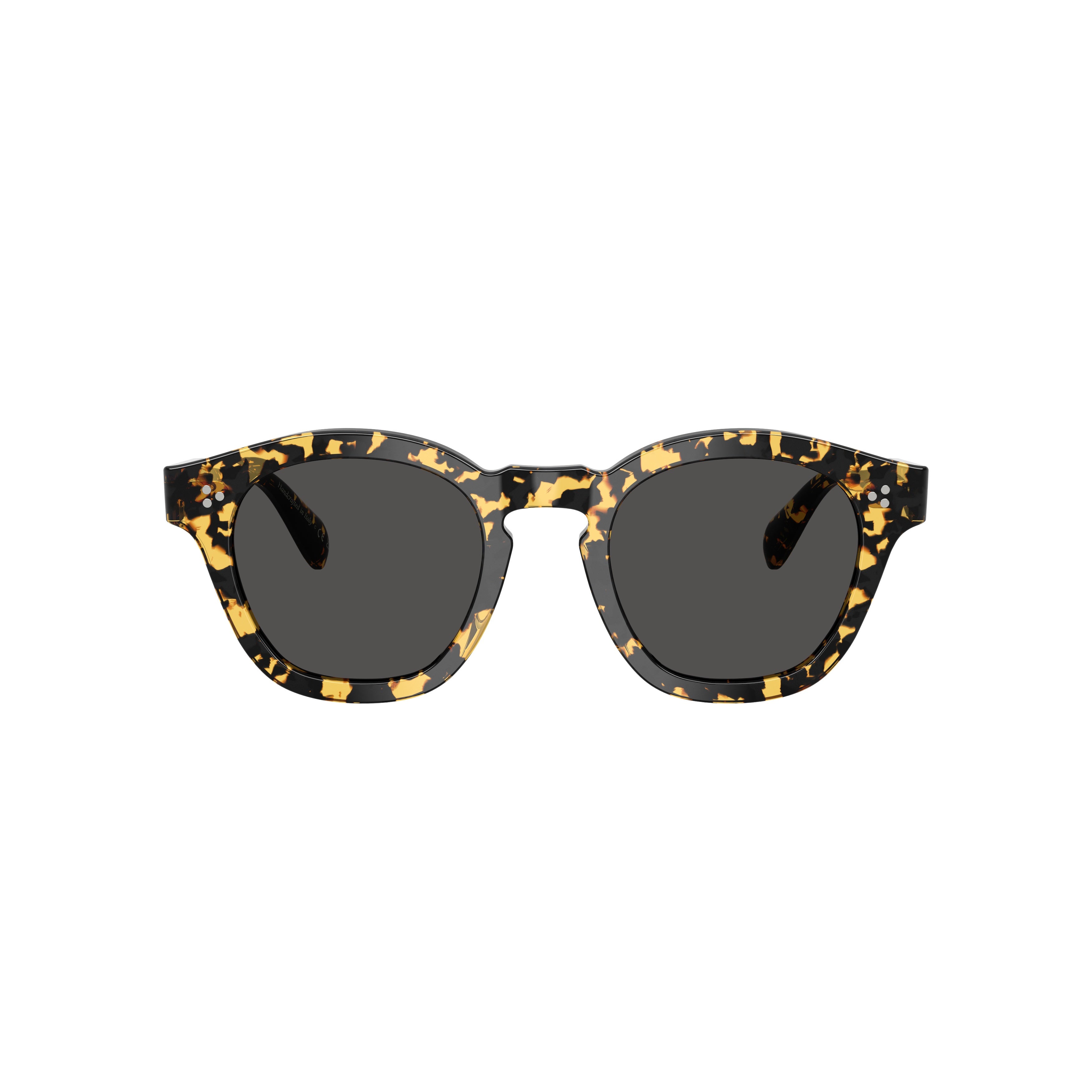 0ov5382su Round Tortoiseshell Acetate Sunglasses with Keyhole Bridge