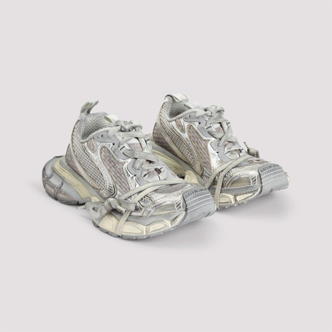 Chunky Sole Sneakers With Textured Accents