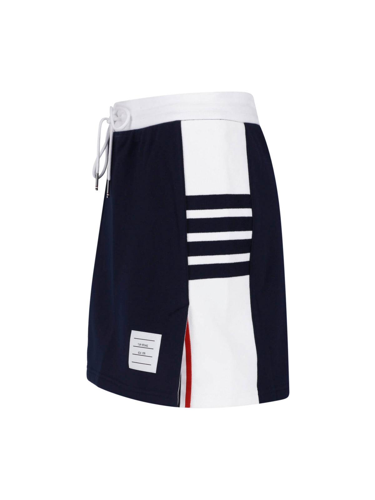 Black Pleated Structured Mini Skirt