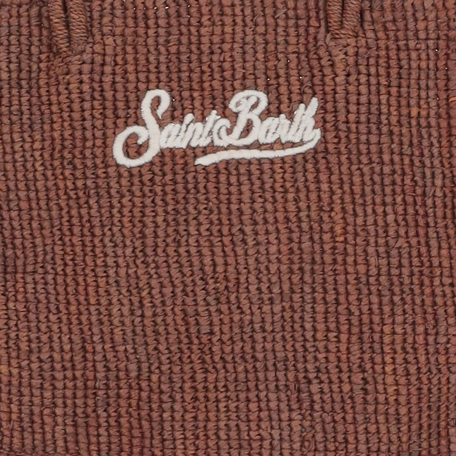 Textured Woven Medium Tote Bag with Embroidered Logo