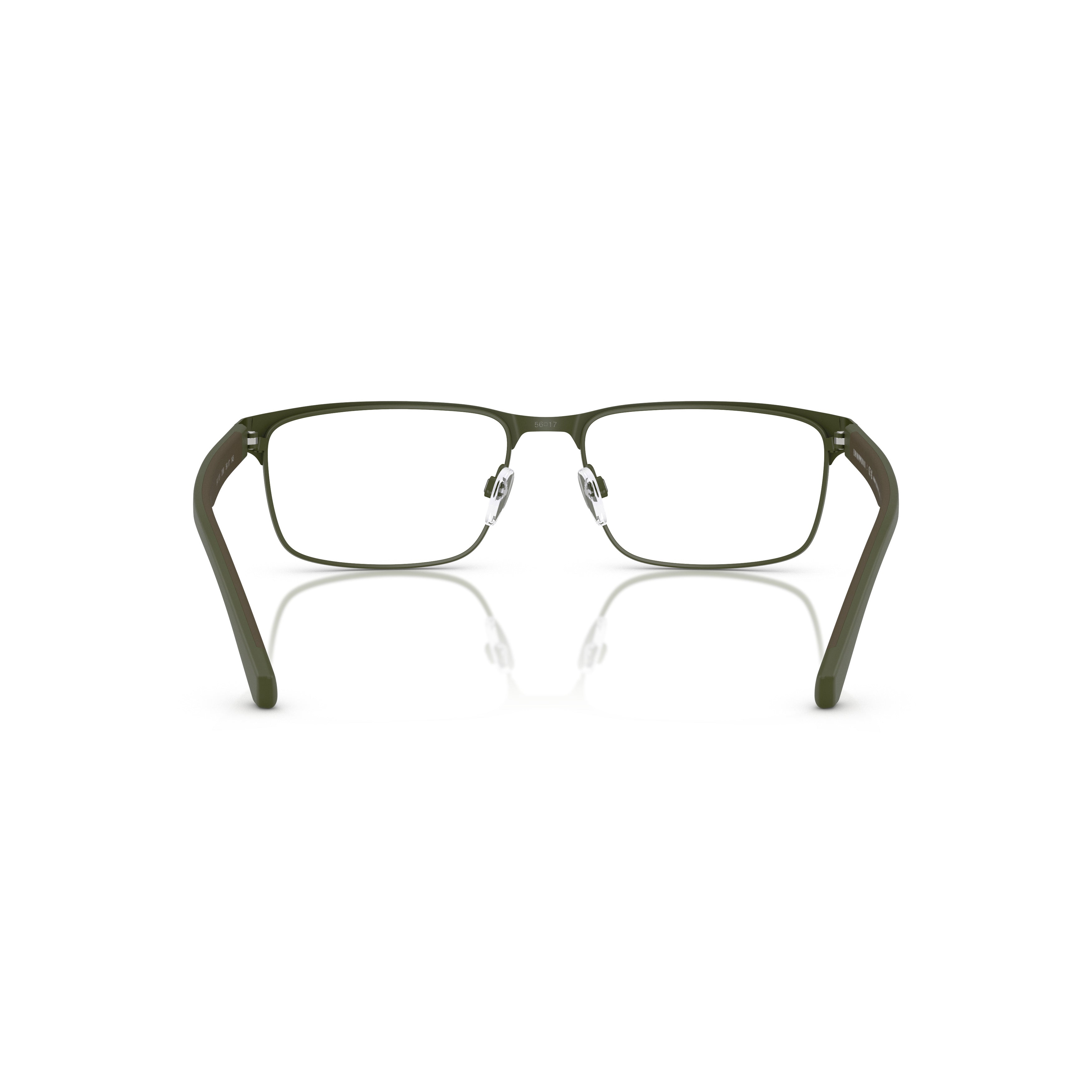 0ea1105 Rectangular Matte Metal Eyeglasses with Adjustable Nose Pads