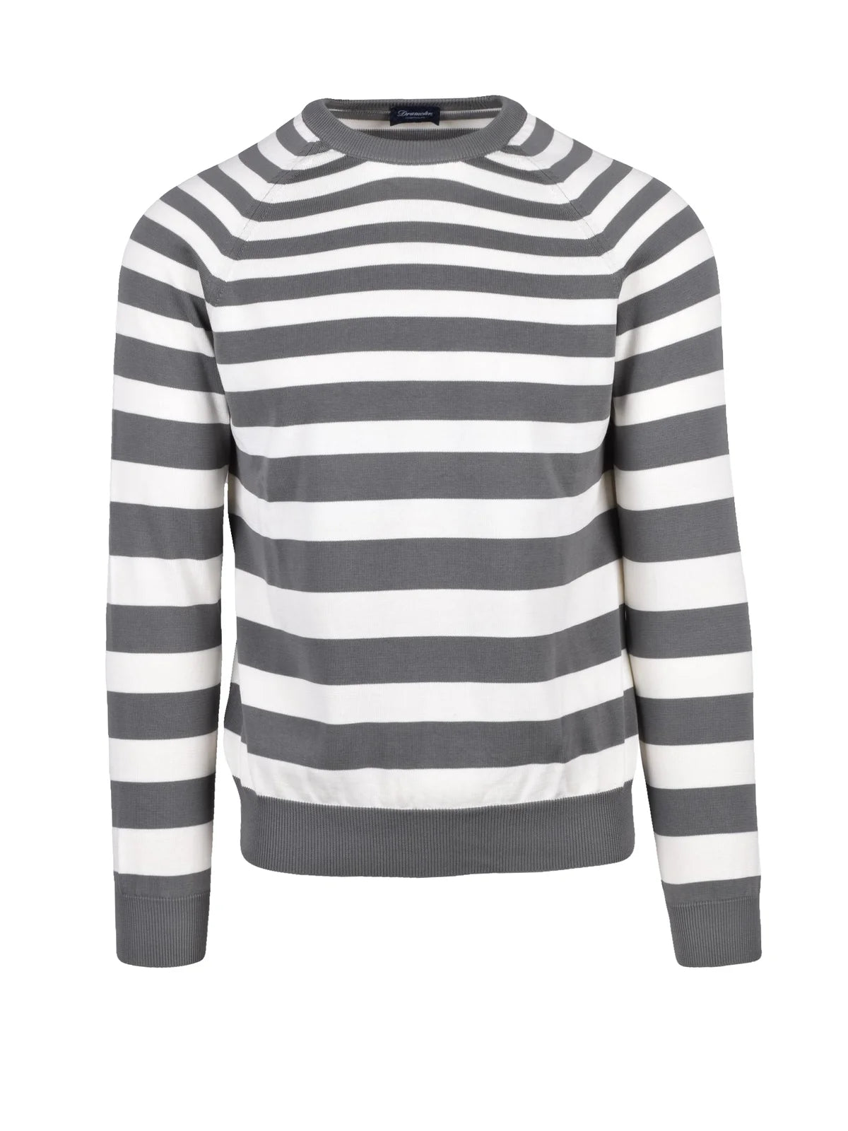 Raglan Crewneck - White/Grey