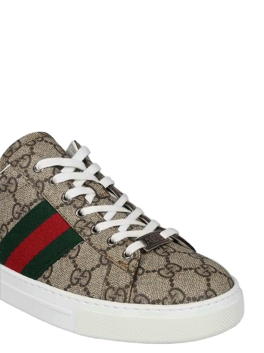 Canvas Sneakers with Iconic Monogram and Striped Accents