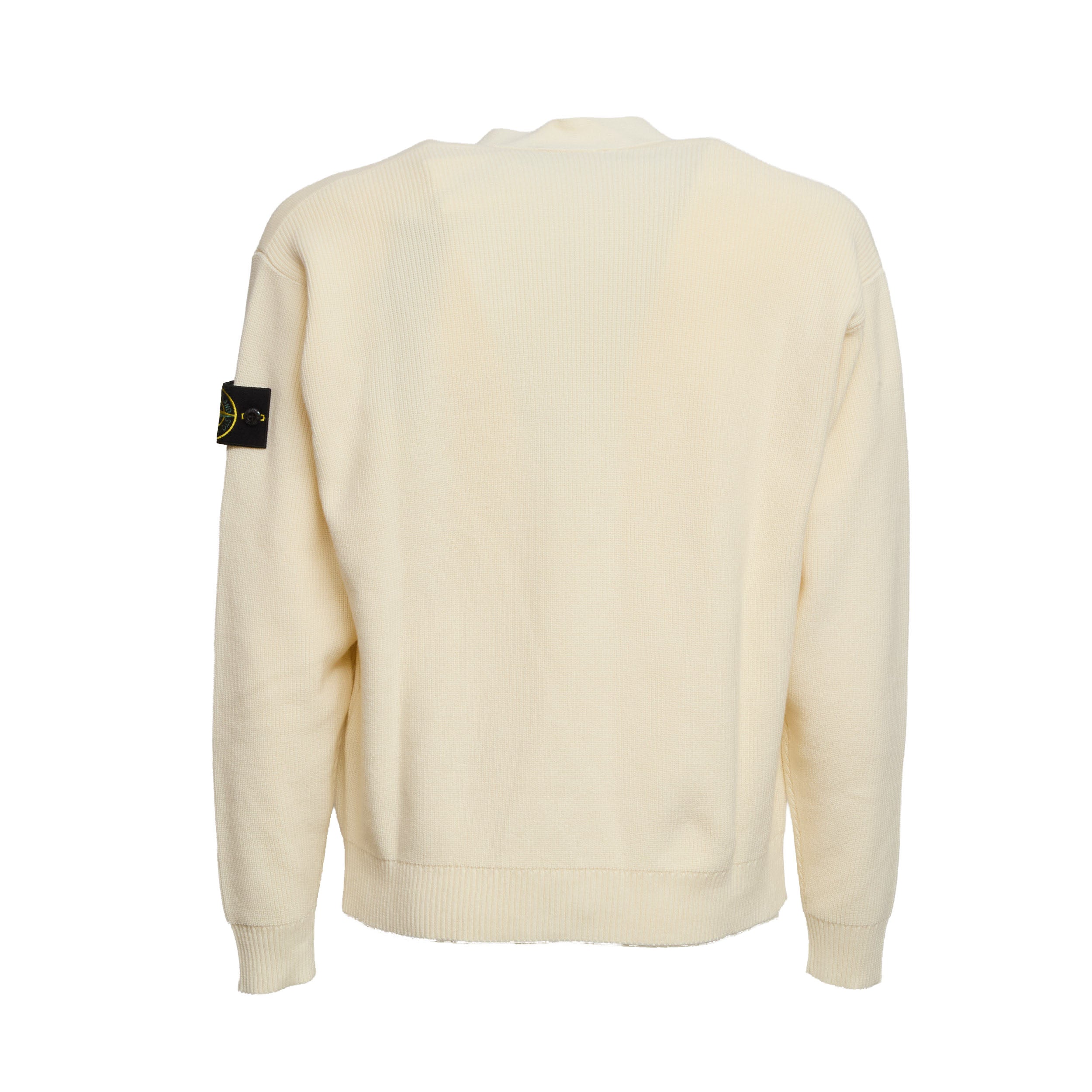 Ribbed Cotton Cardigan With Button Closure
