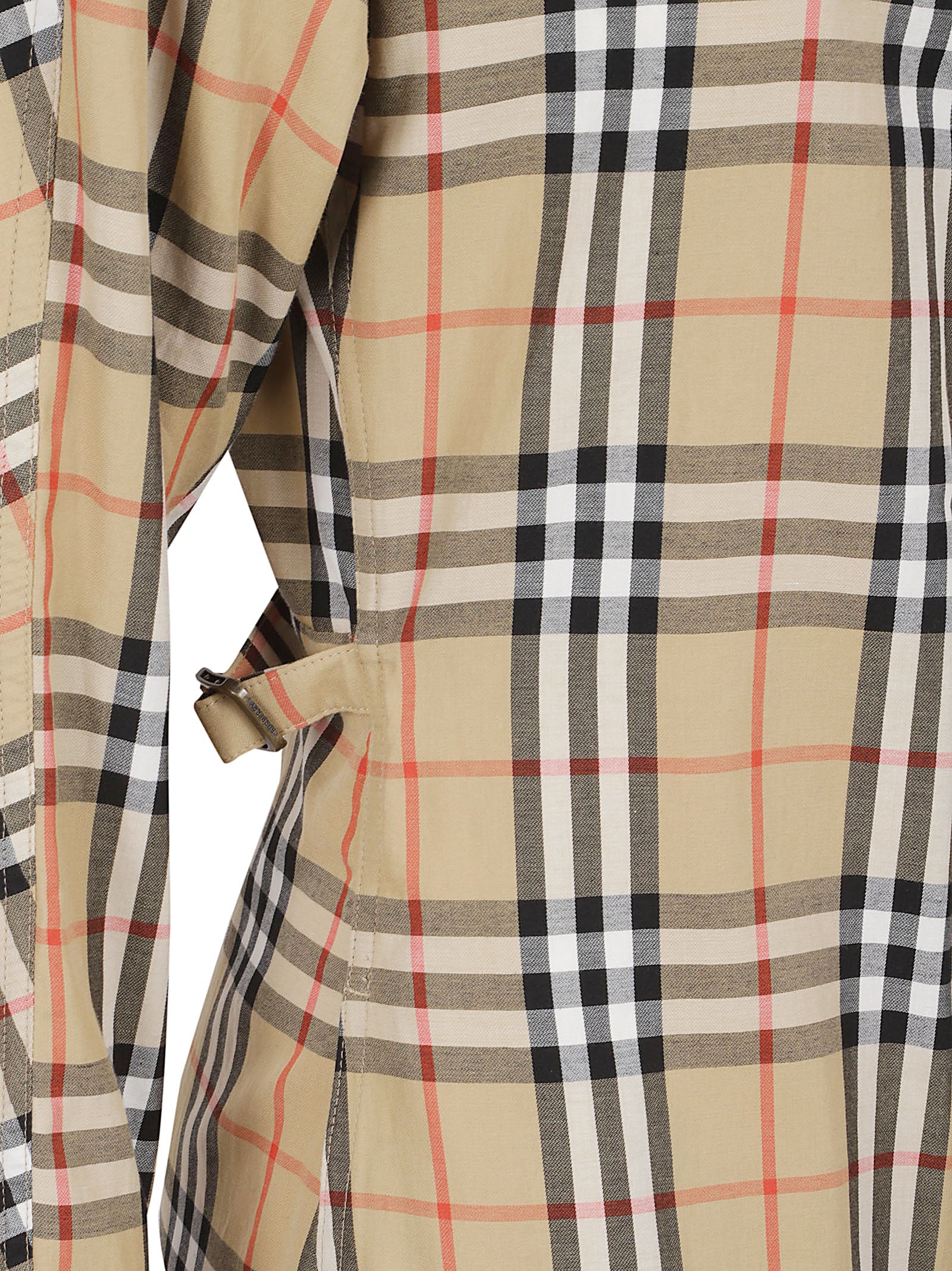 Beige Check Dress
