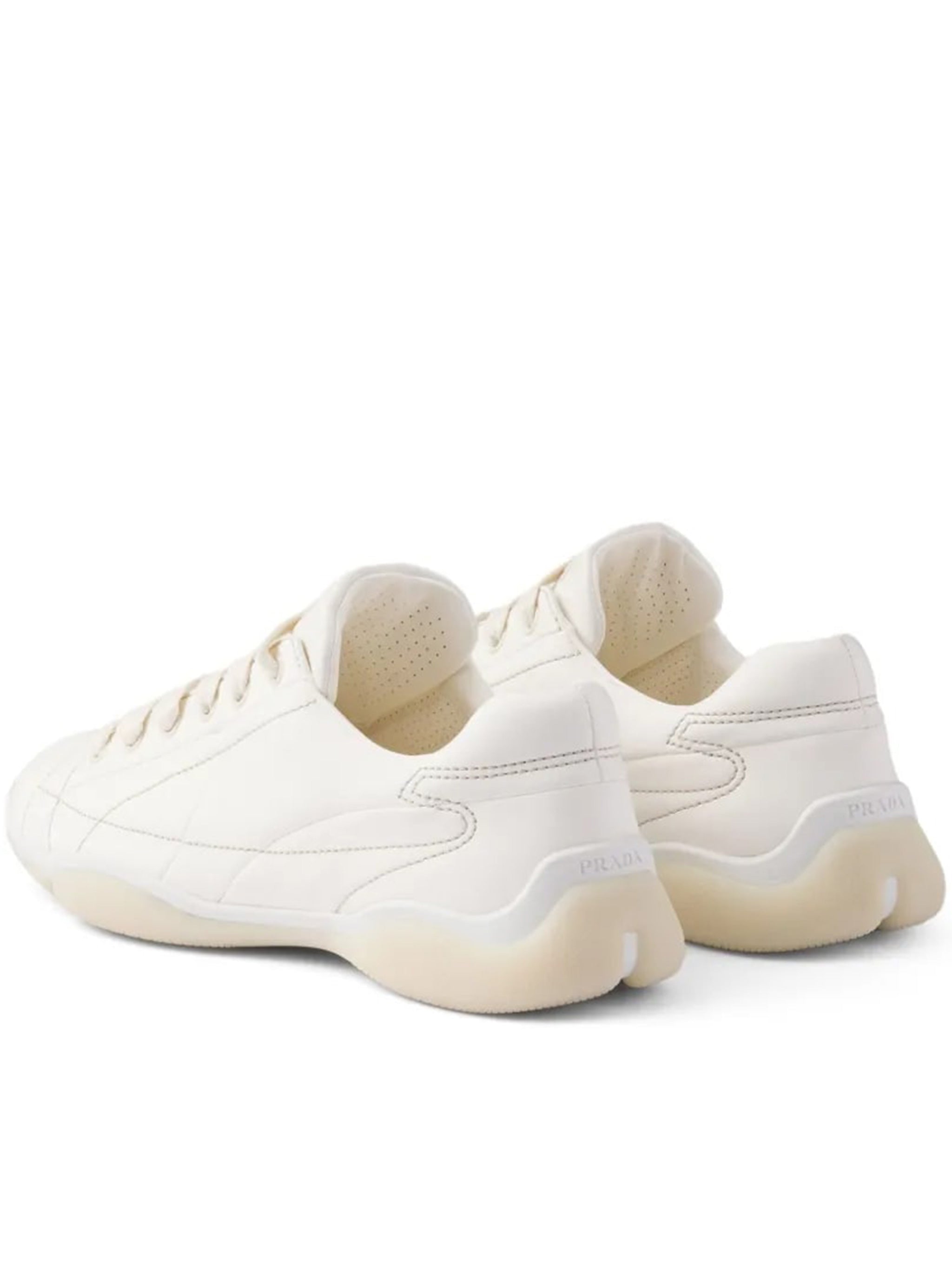 White Spin Nappa Leather Sneakers