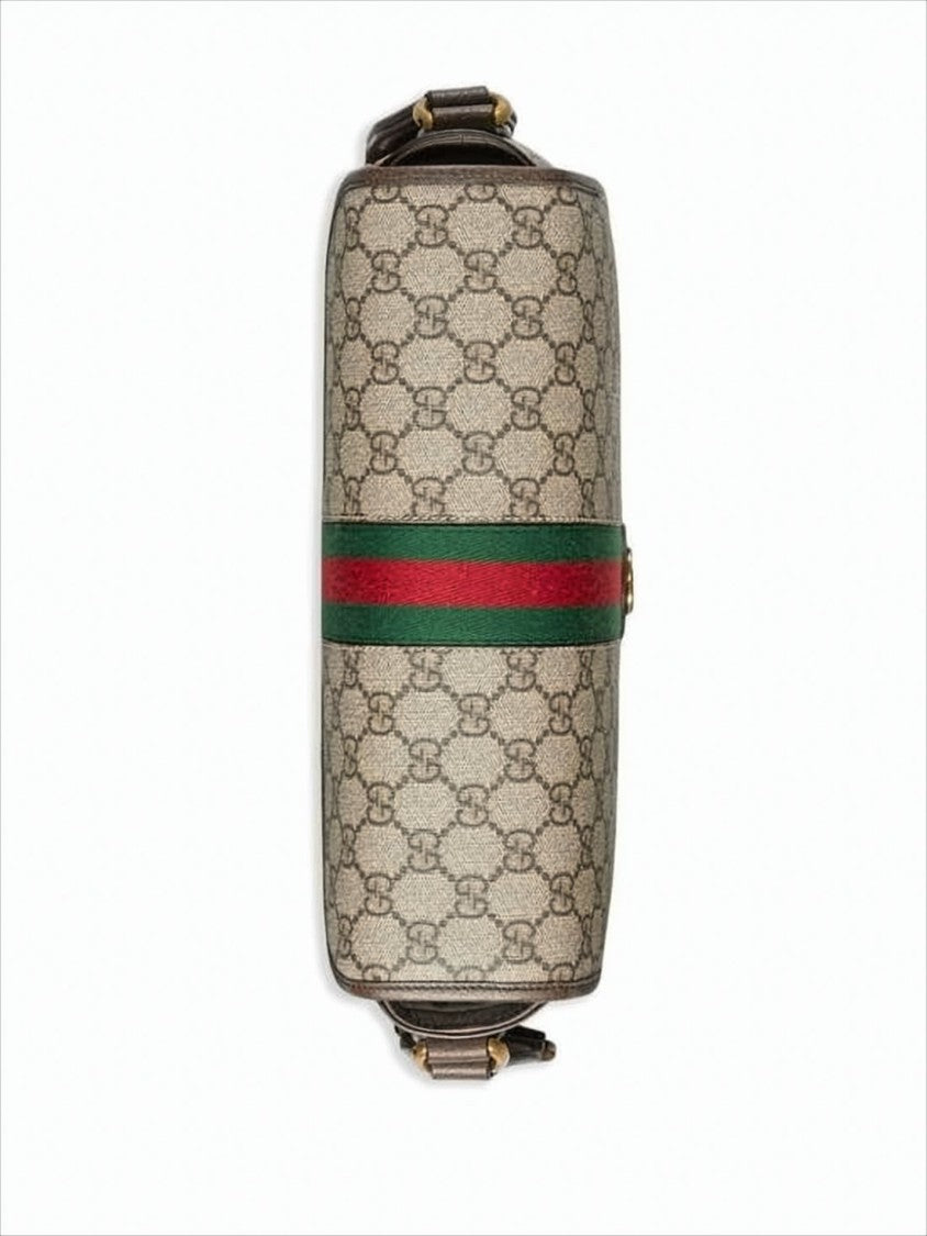 Monogram Canvas Crossbody Bag with Leather Trim
