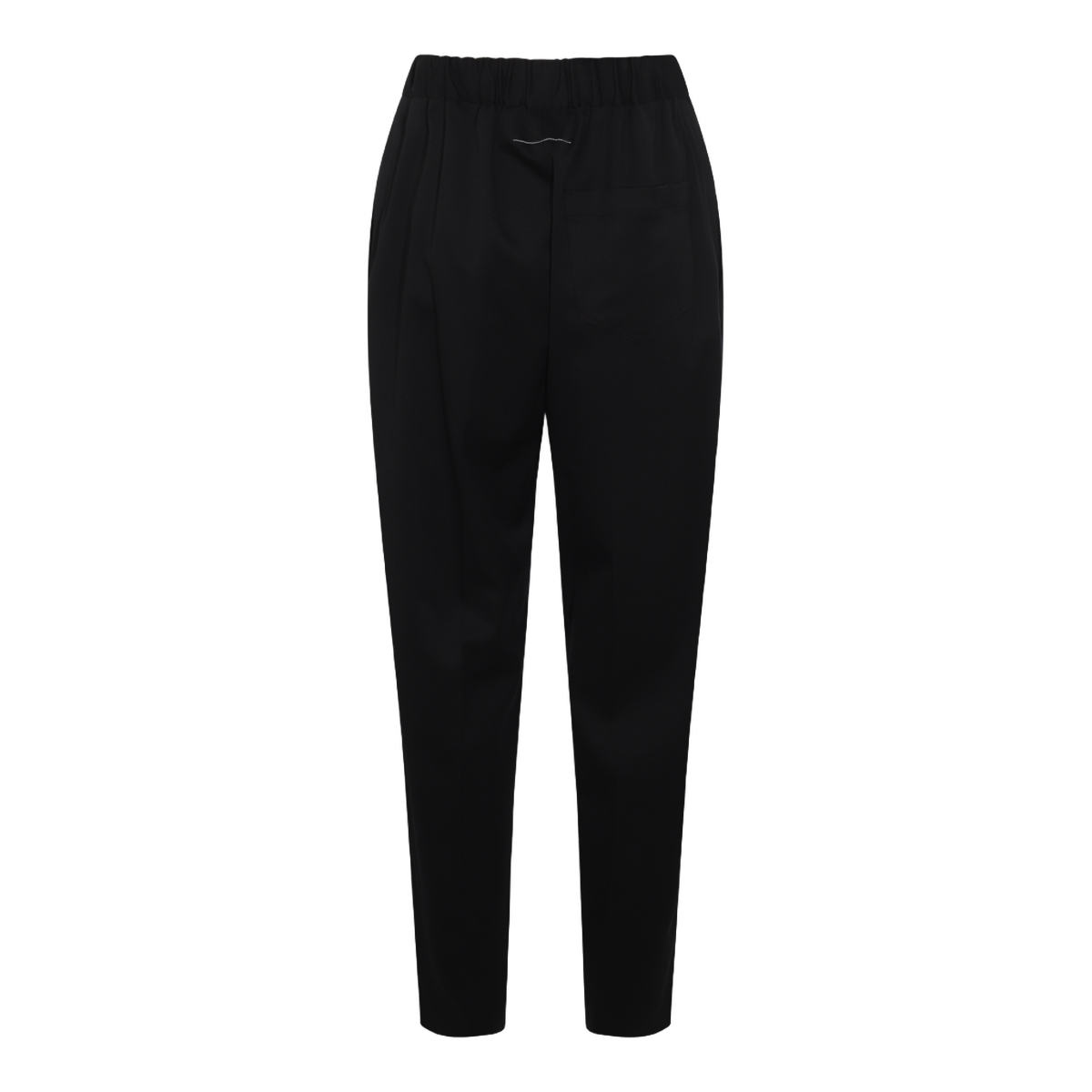 Sleek Black Trousers with High Elastic Waistband