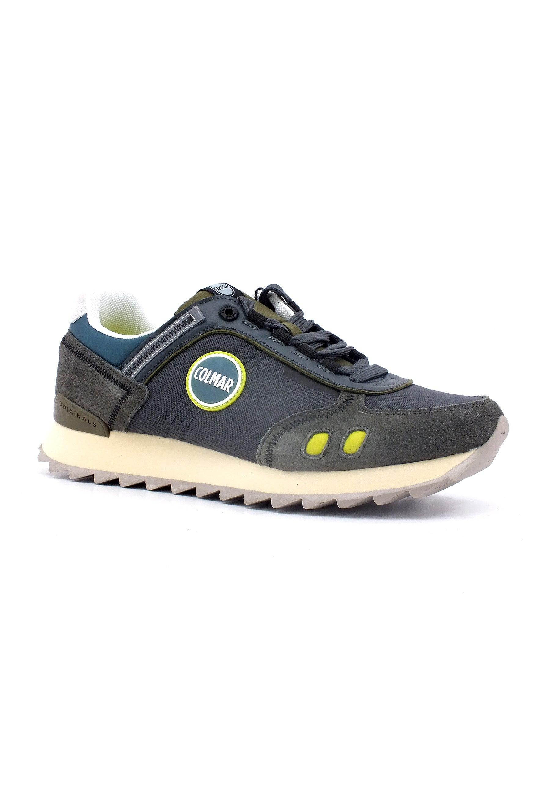 Low Profile Mixed Leather Sneakers