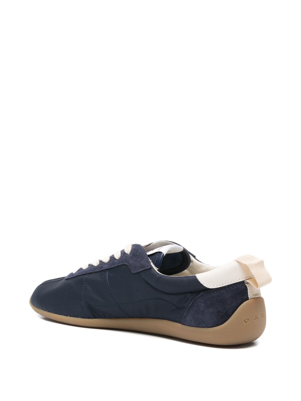 Blue Panelled Round Toe Rubber Sneakers