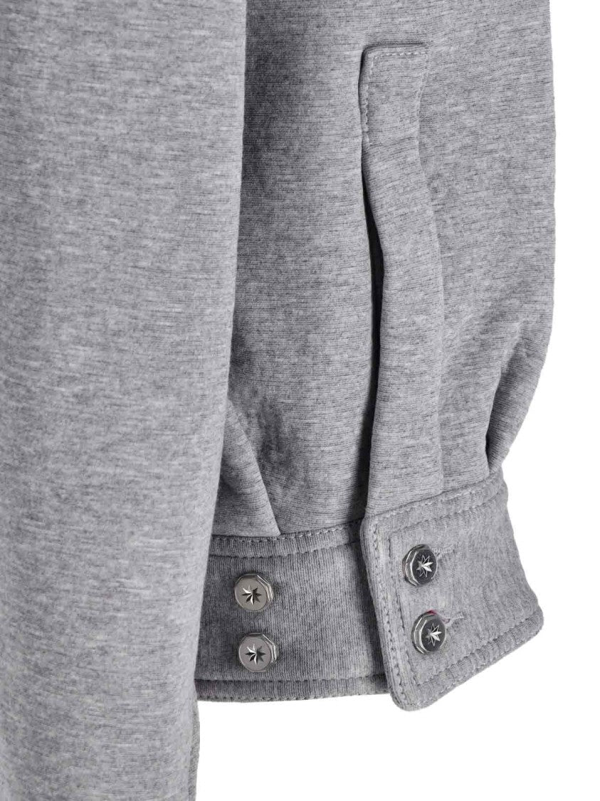 Logo Hooded Cardigan – Grey