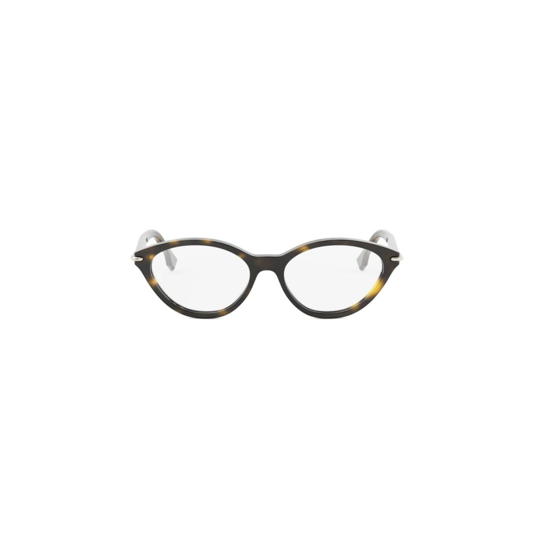 Fe50126i Rounded Tortoiseshell-Patterned Cat-Eye Eyeglasses