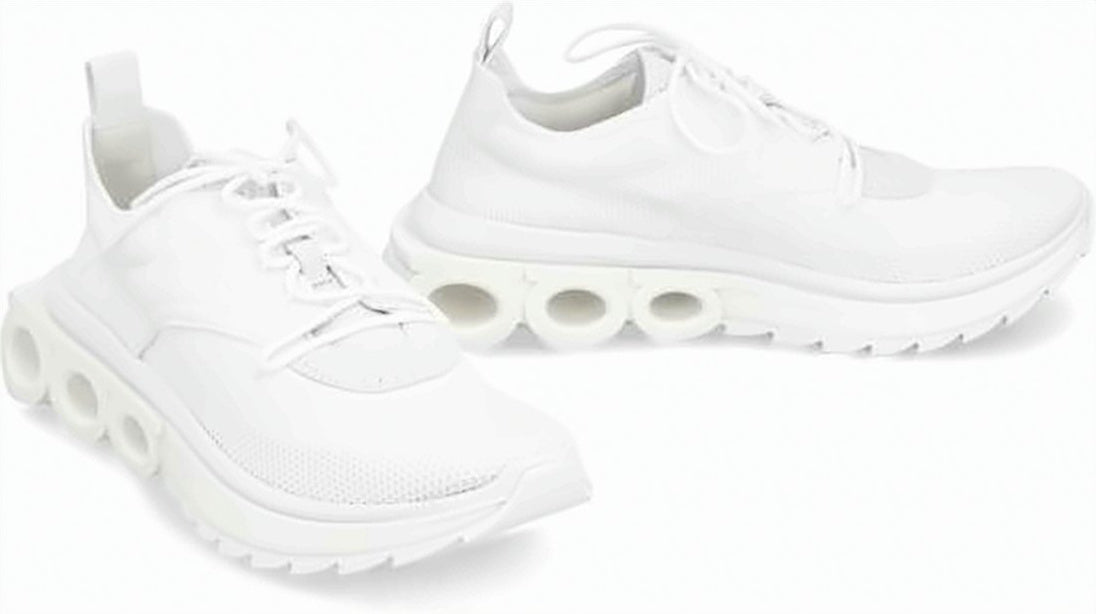 Sole Sneakers with Knit Upper