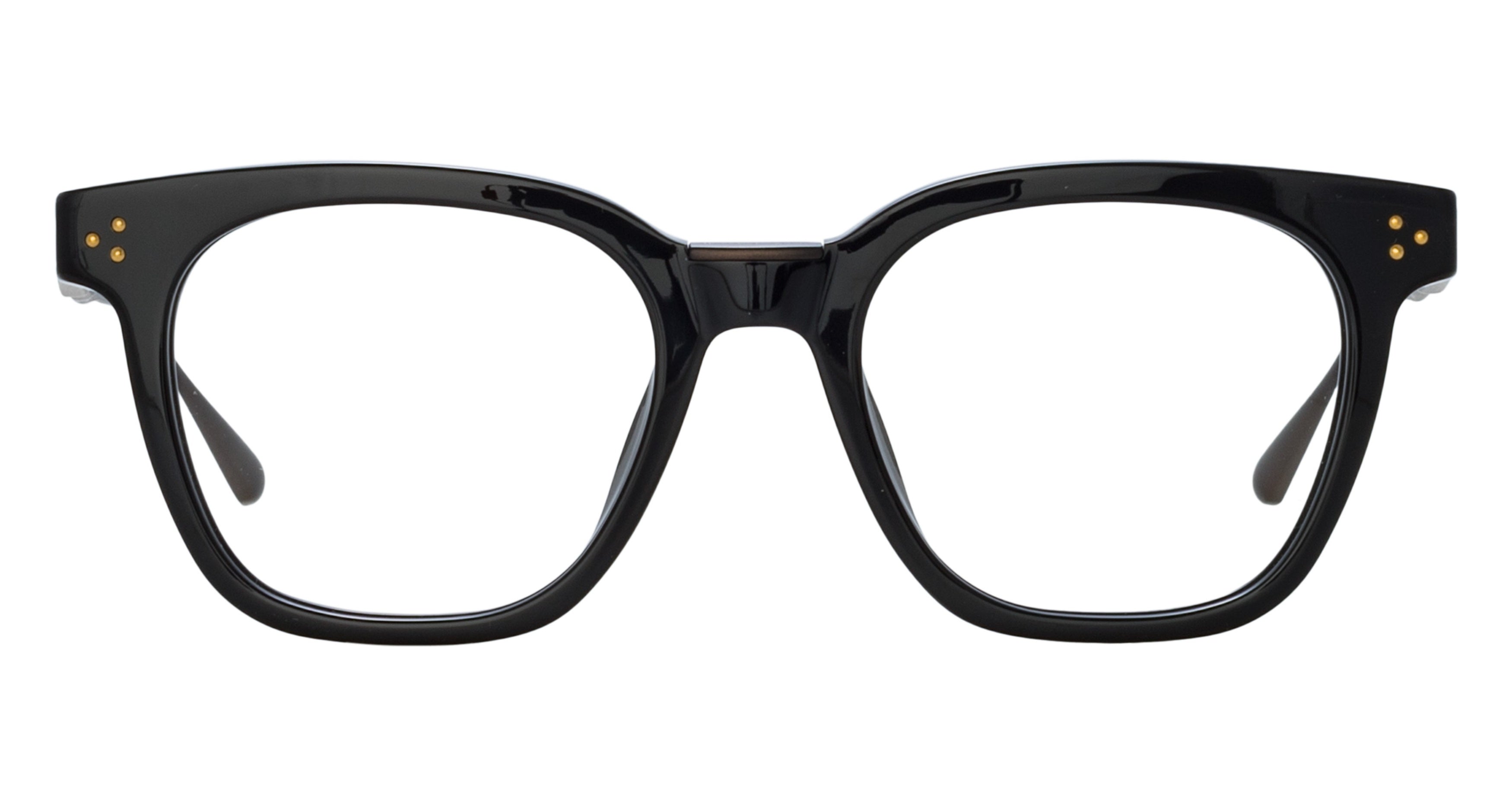 Lfl Oversized Square Frame Eyeglasses with Textured Gold Accents