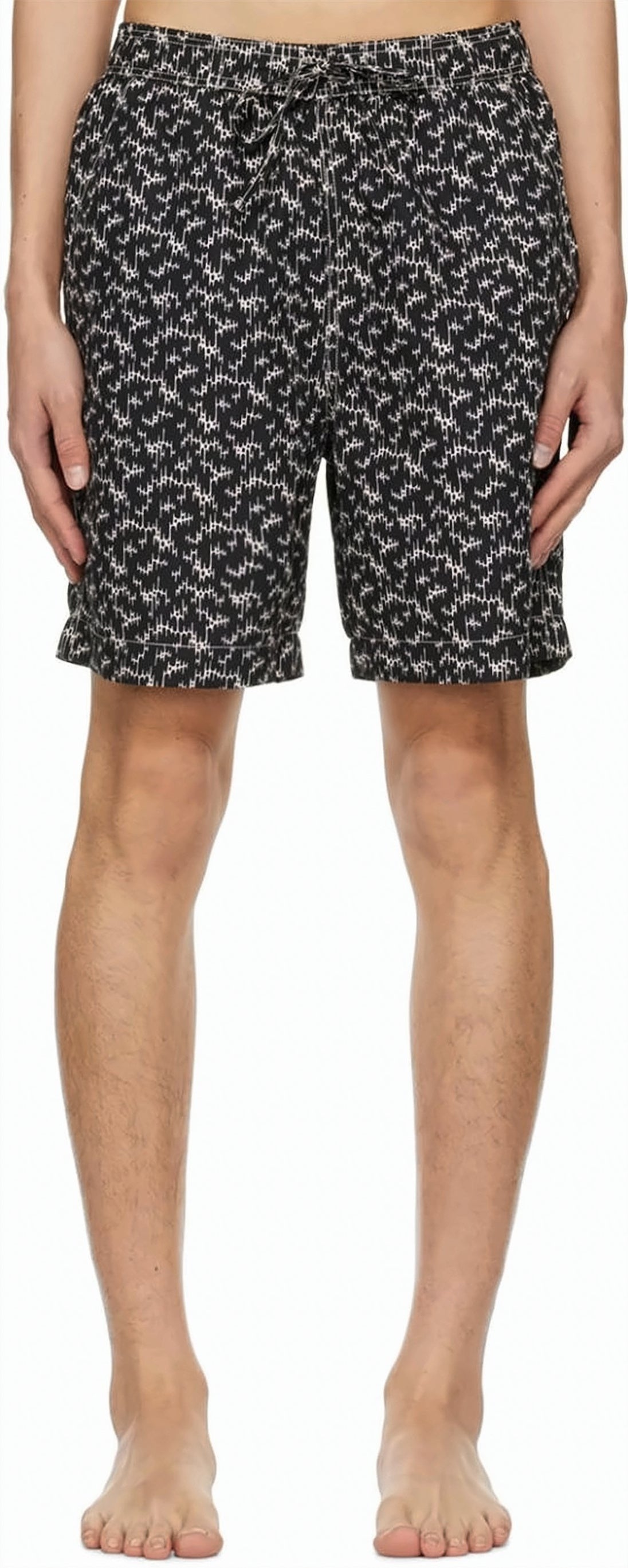 Abstract Patterned Relaxed Fit Shorts