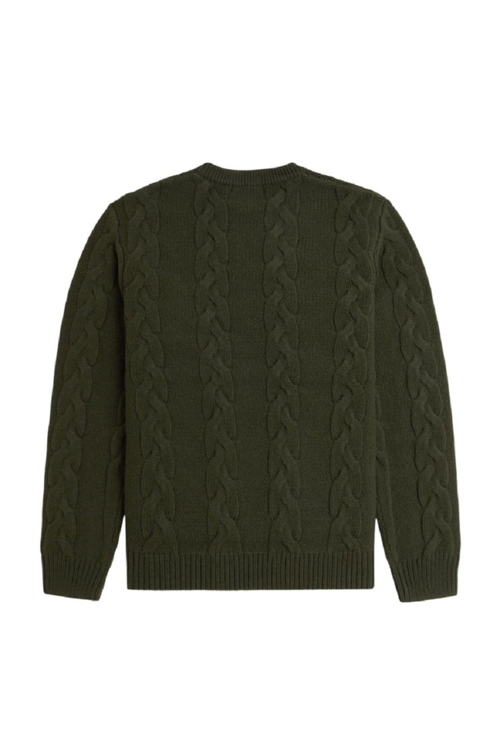 Zielony sweter w warkocze