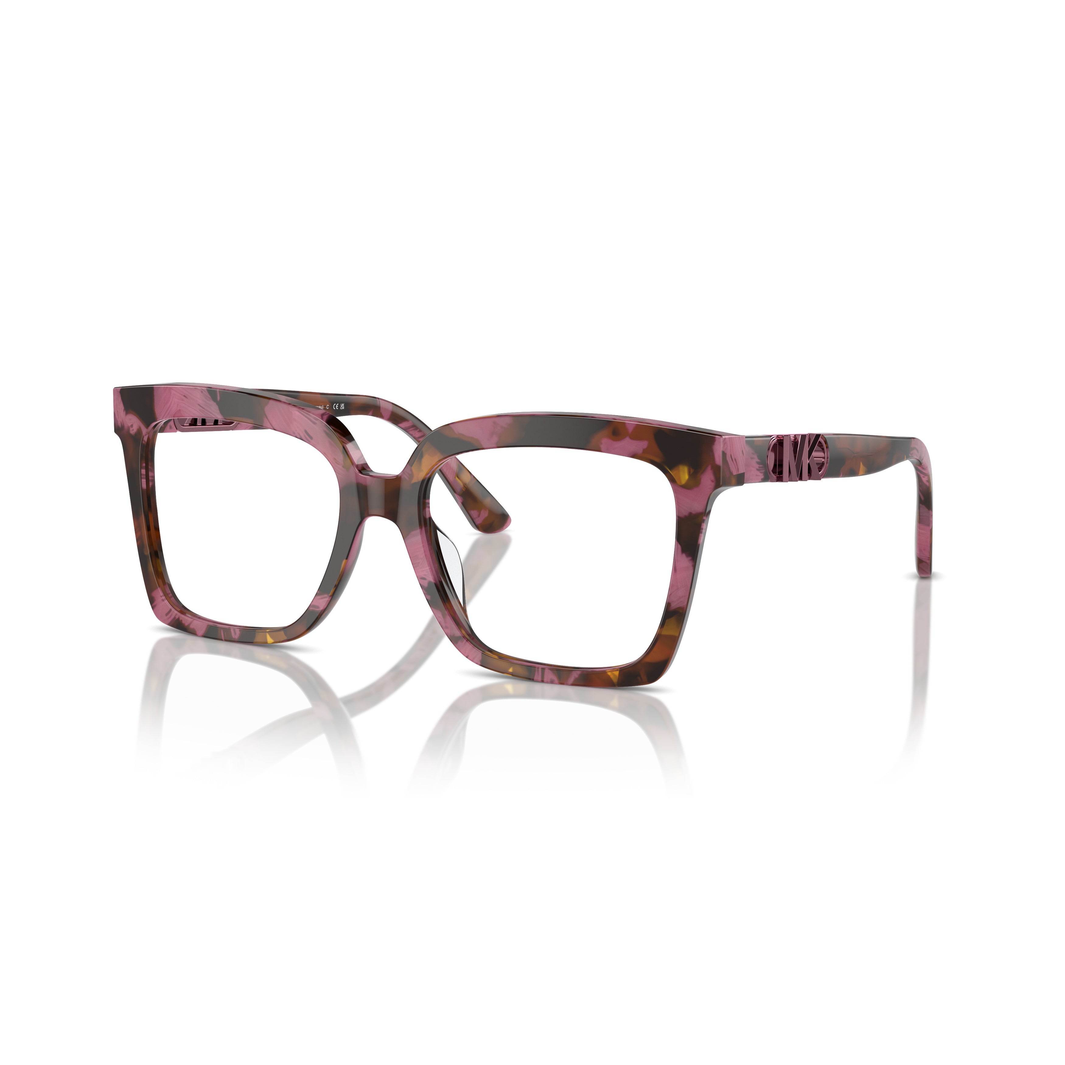 0mk4119u Oversized Square Frame Sunglasses with Marbled Pattern