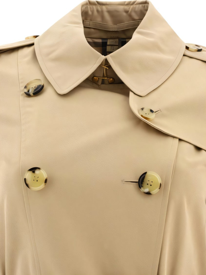 Double-Breasted Trench Coat with Belted Waist
