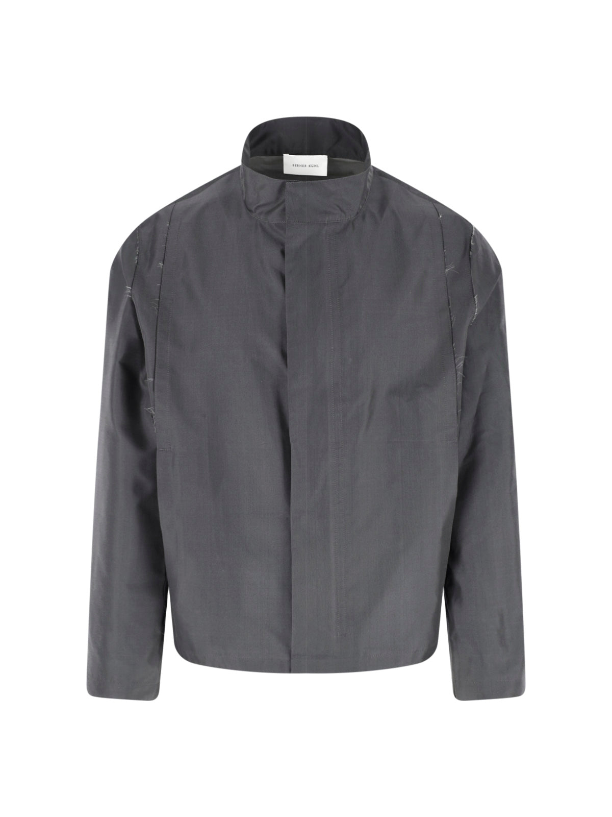 Grey Field Silk-Blend High Collar Jacket