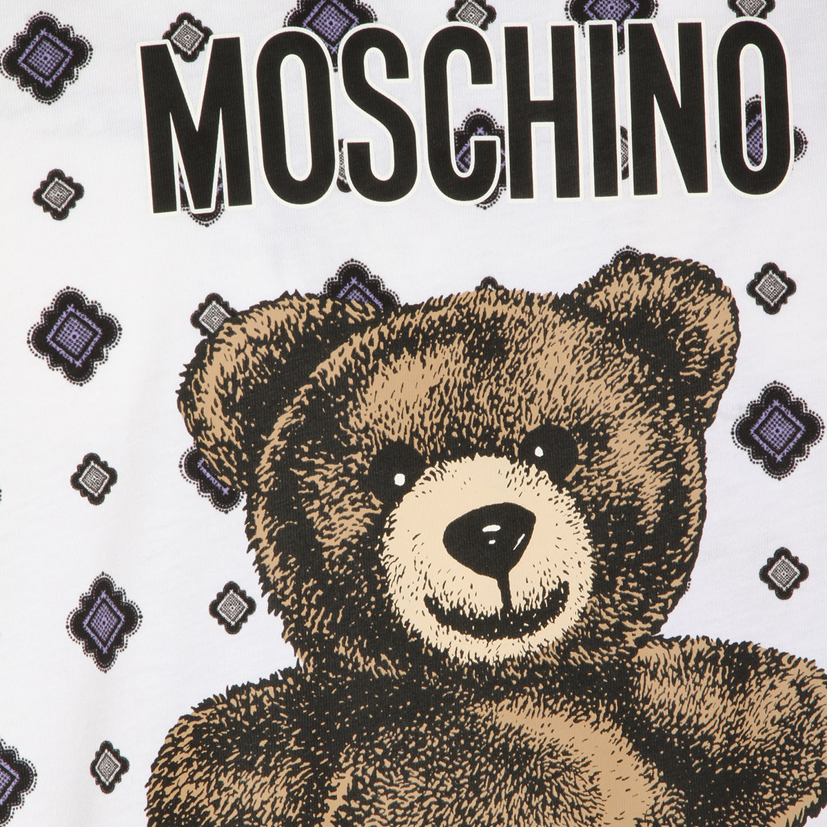 Short-Sleeve Printed T-Shirt with Teddy Bear Graphic