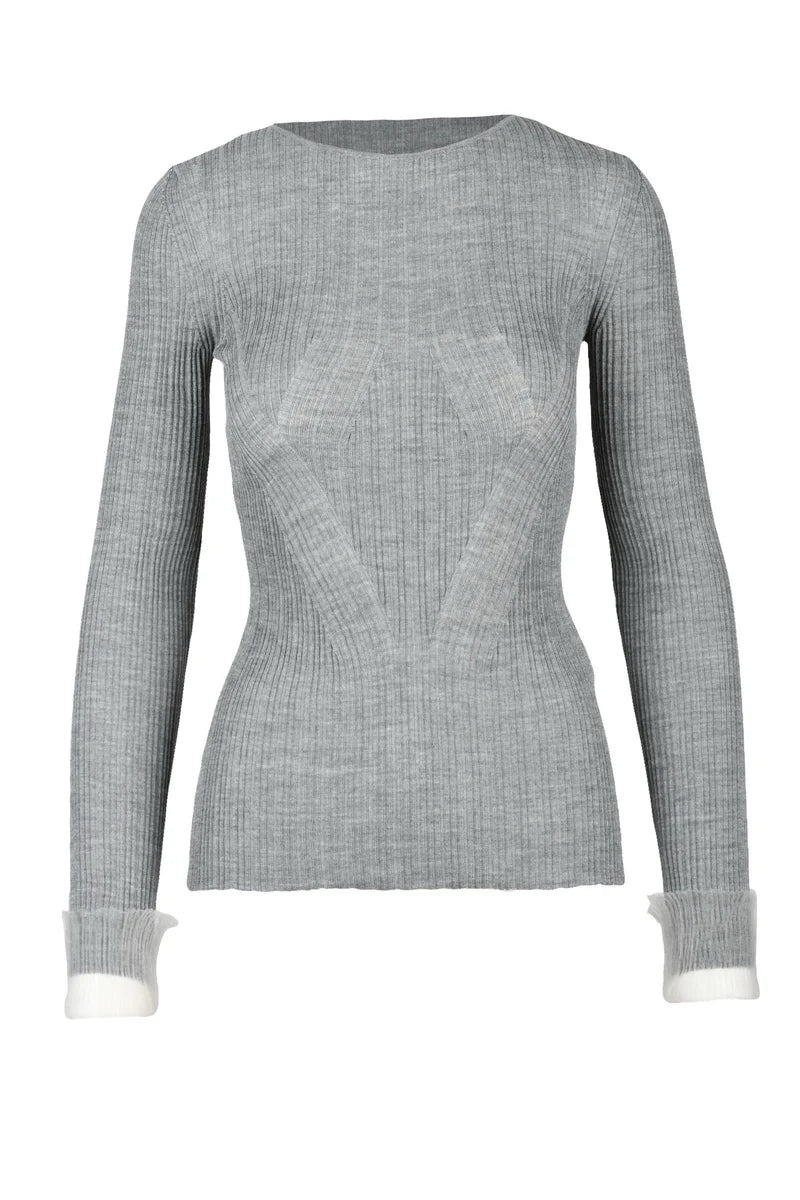 Derris Virgin Wool Knit - Grey