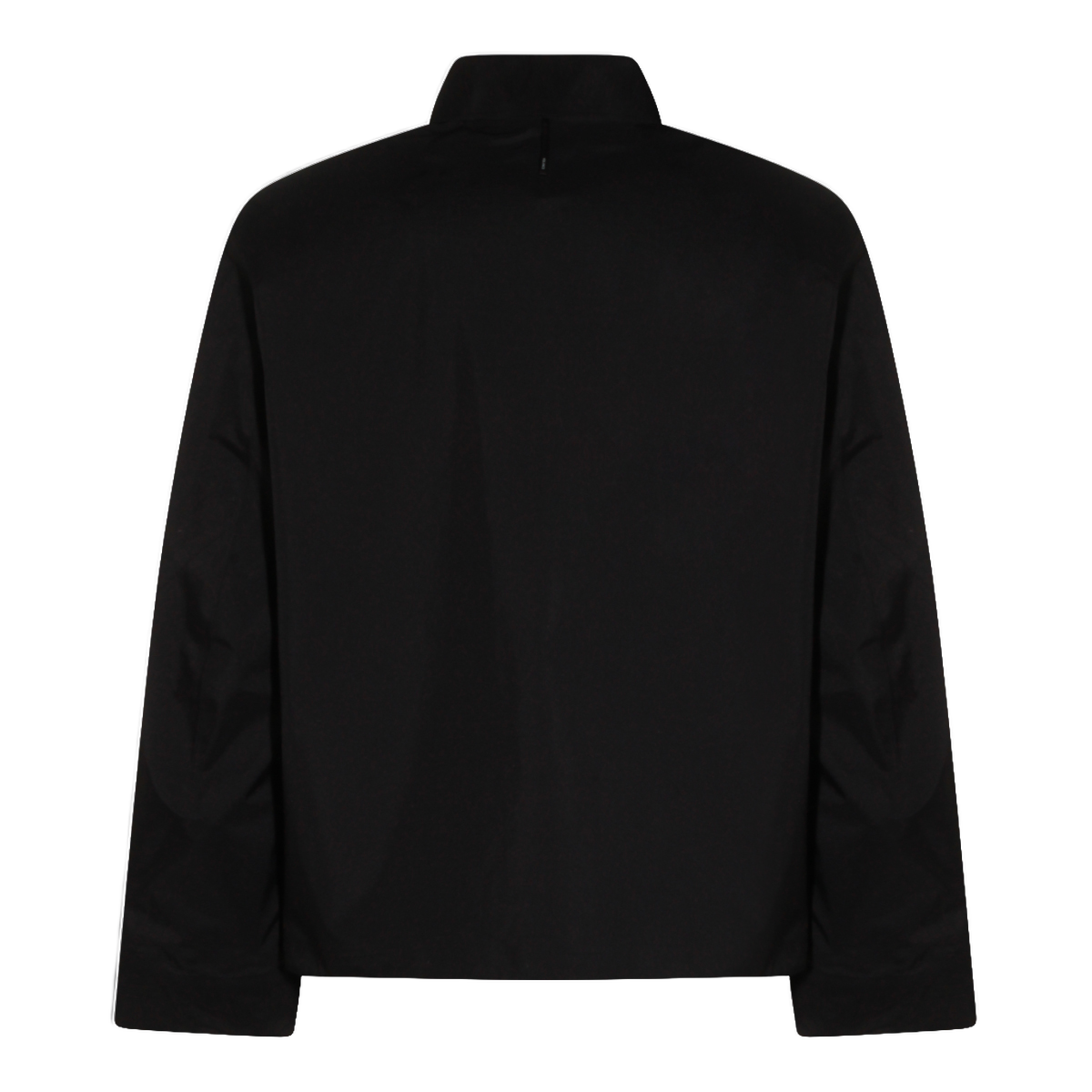Minimalist Black Jacket with High Collar