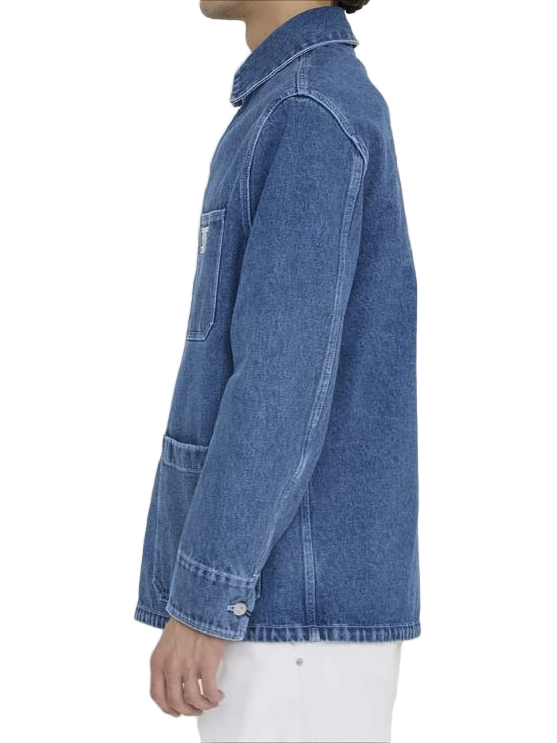 Denim Jacket with Button-Up Front