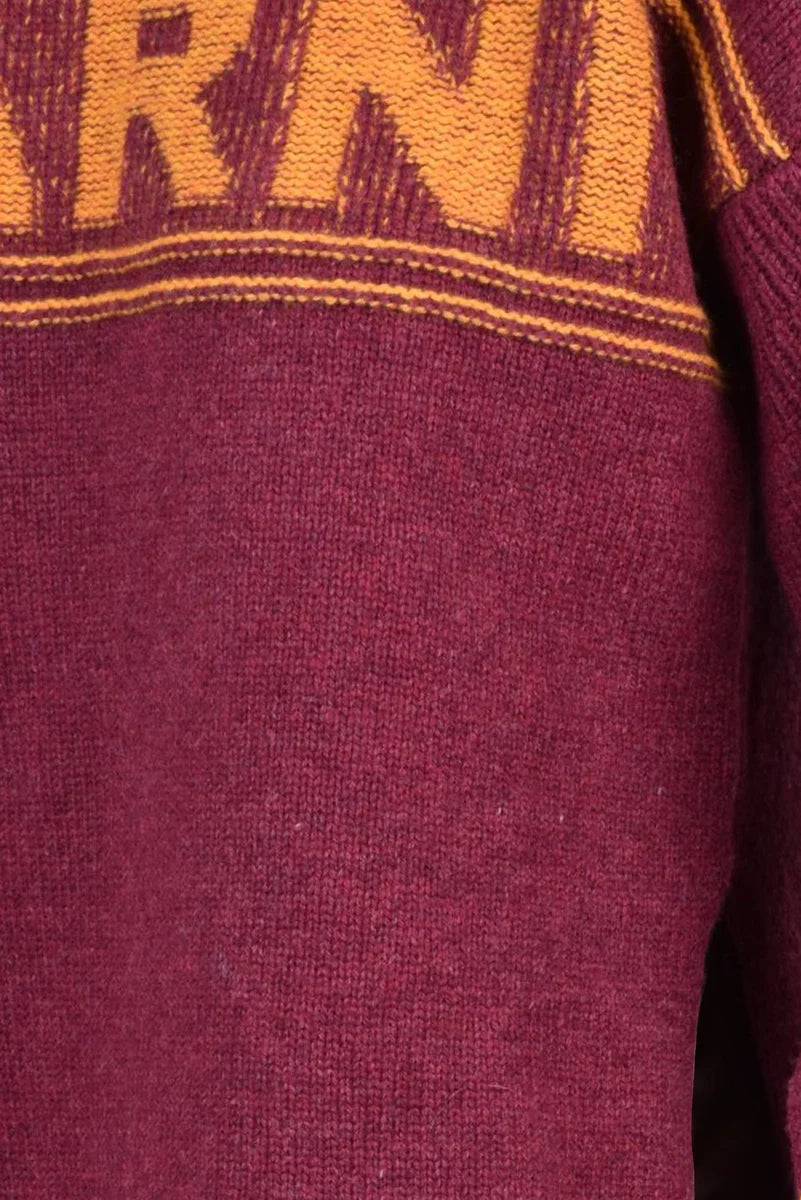 Virgin Wool Crewneck Sweater - Red