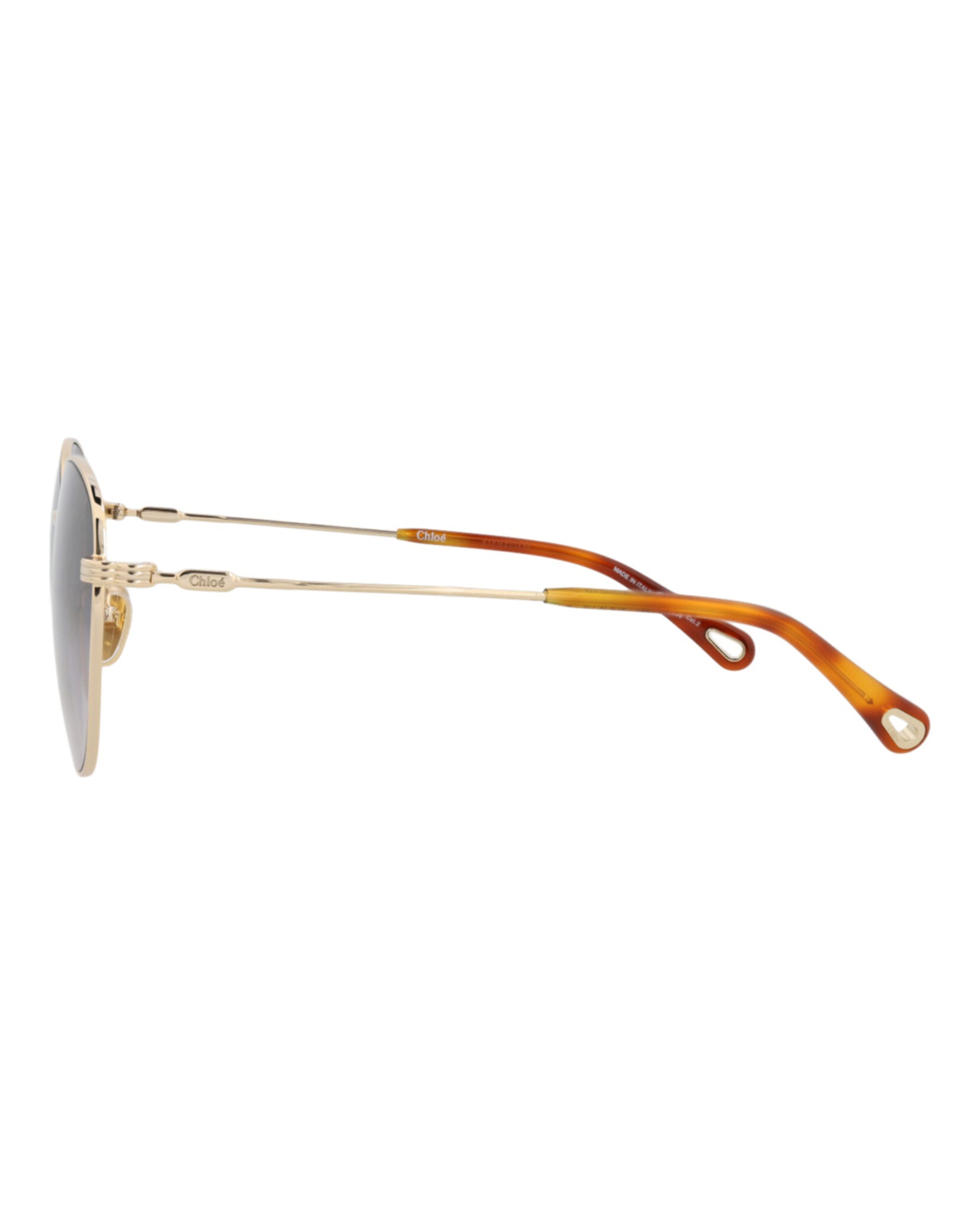 Round-Frame Metal Sunglasses