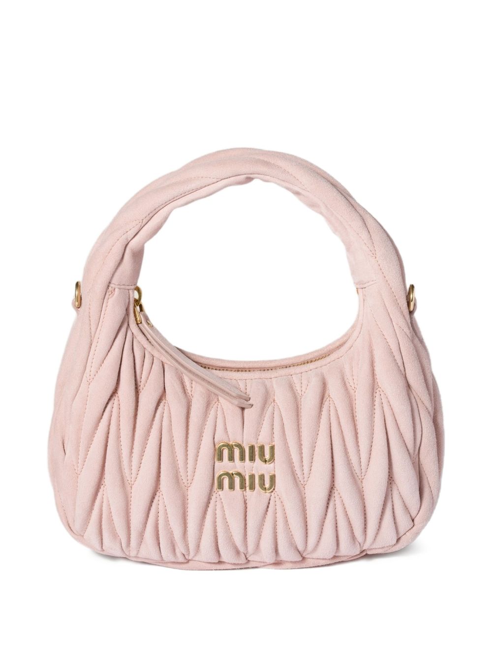 Quilted Lamb Leather Handbag With Padded Handle