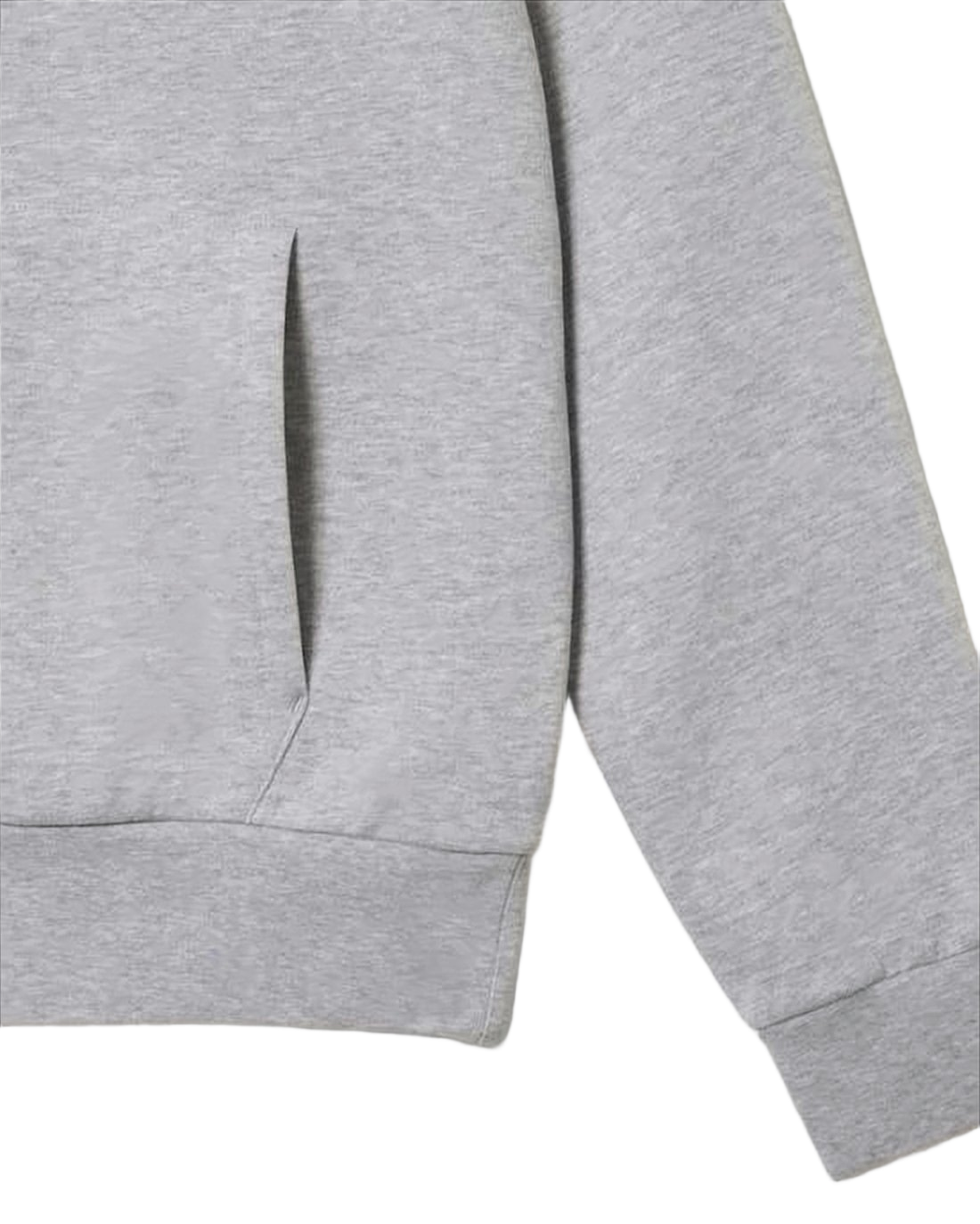 Grey Pullover Hoodie with Front Kangaroo Pocket