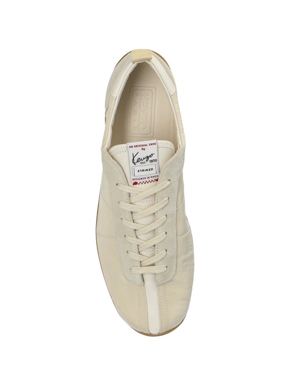 Beige Silk And Nylon Sneakers