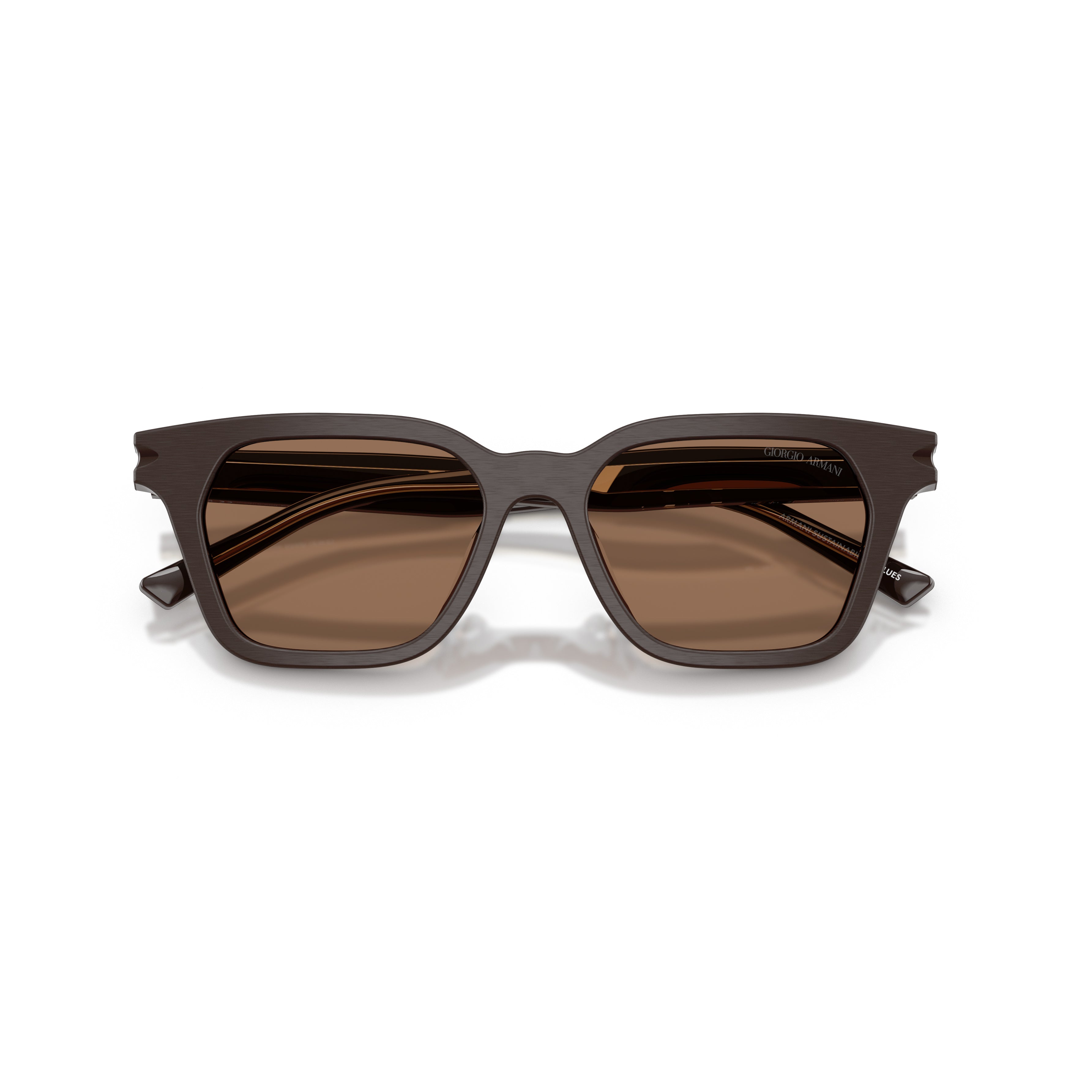0ar8251u Angular Acetate Sunglasses with Bold Brown Lenses