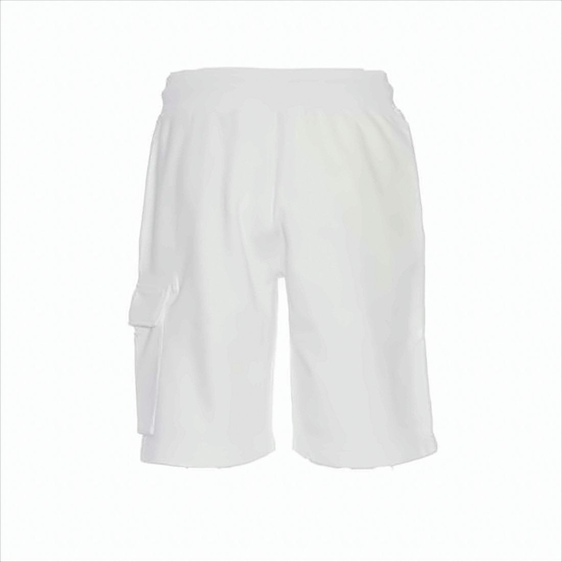 Relaxed Fit White Cotton Shorts