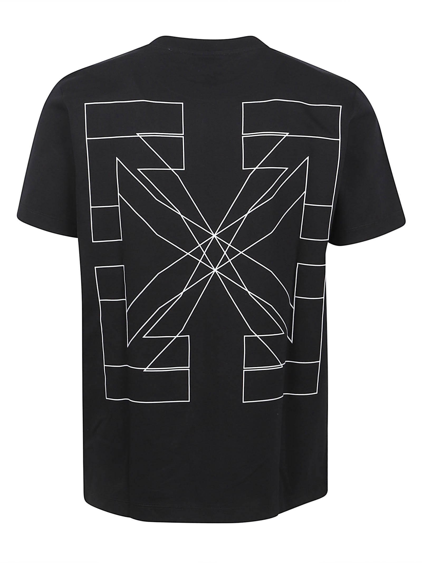 Graphic Black T-Shirt with Intricate Line Design