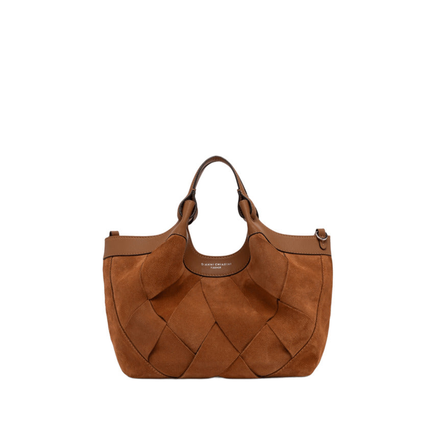 Geometric Pattern Suede Handbag
