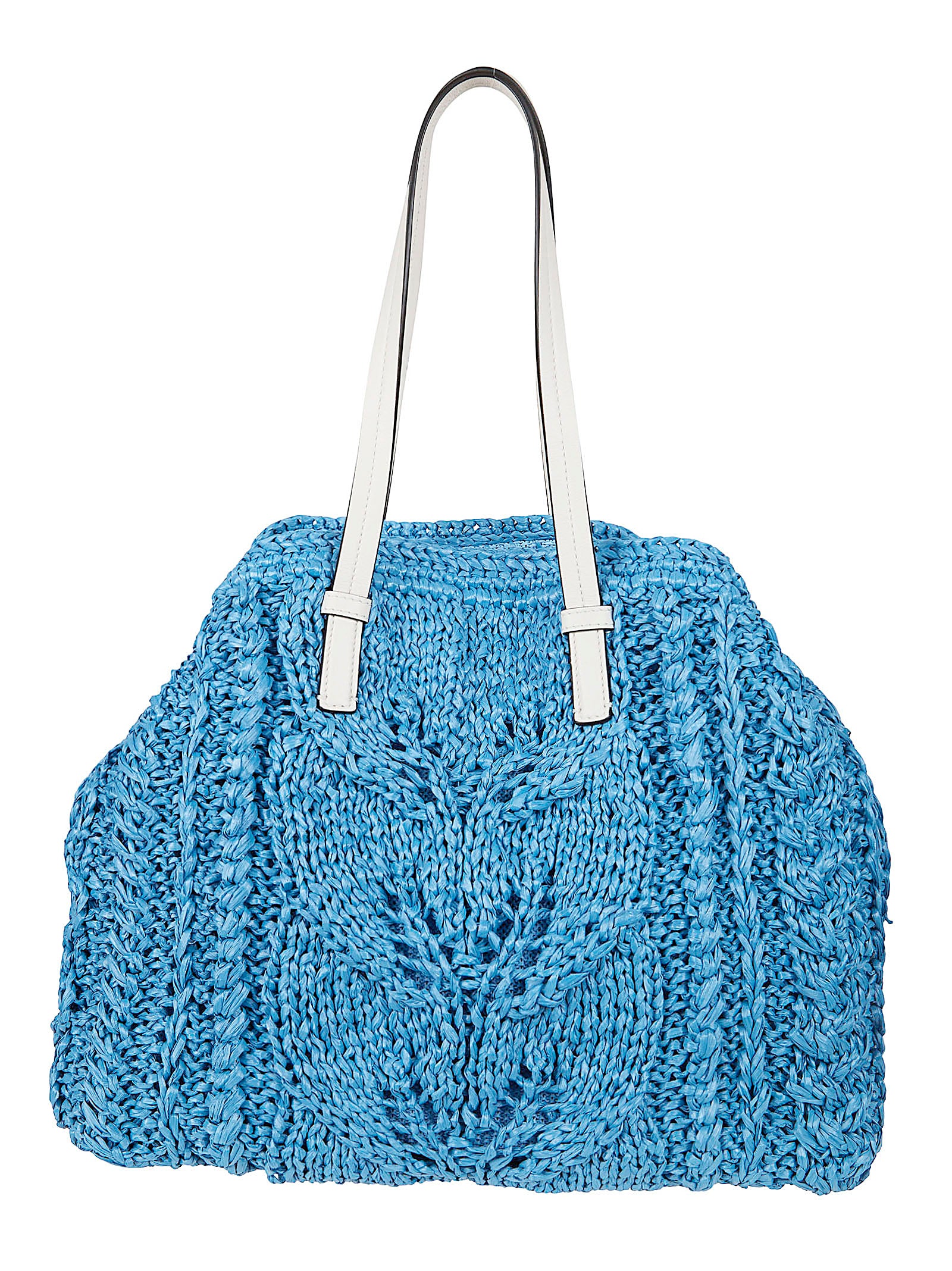 Blue Viscose Shoulder Bag