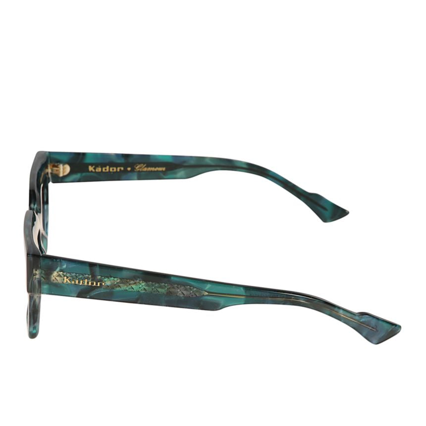 Smart Rectangular Marbled Frame Sunglasses with Gradient Lenses
