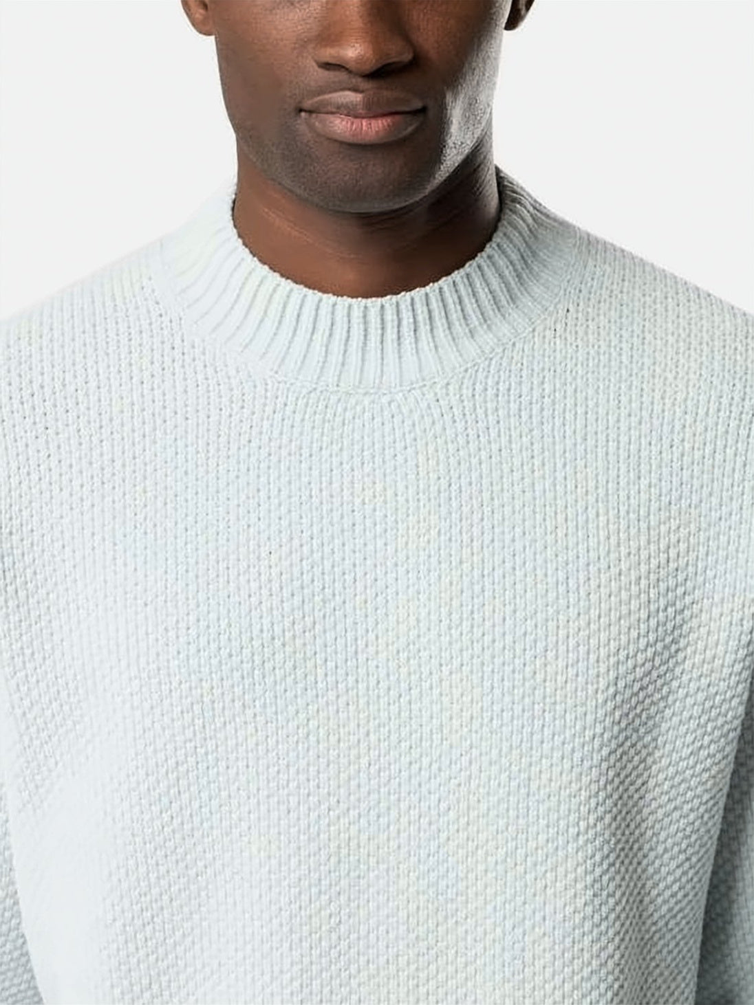 Textured Knit Sweatshirt with Distinctive Patch