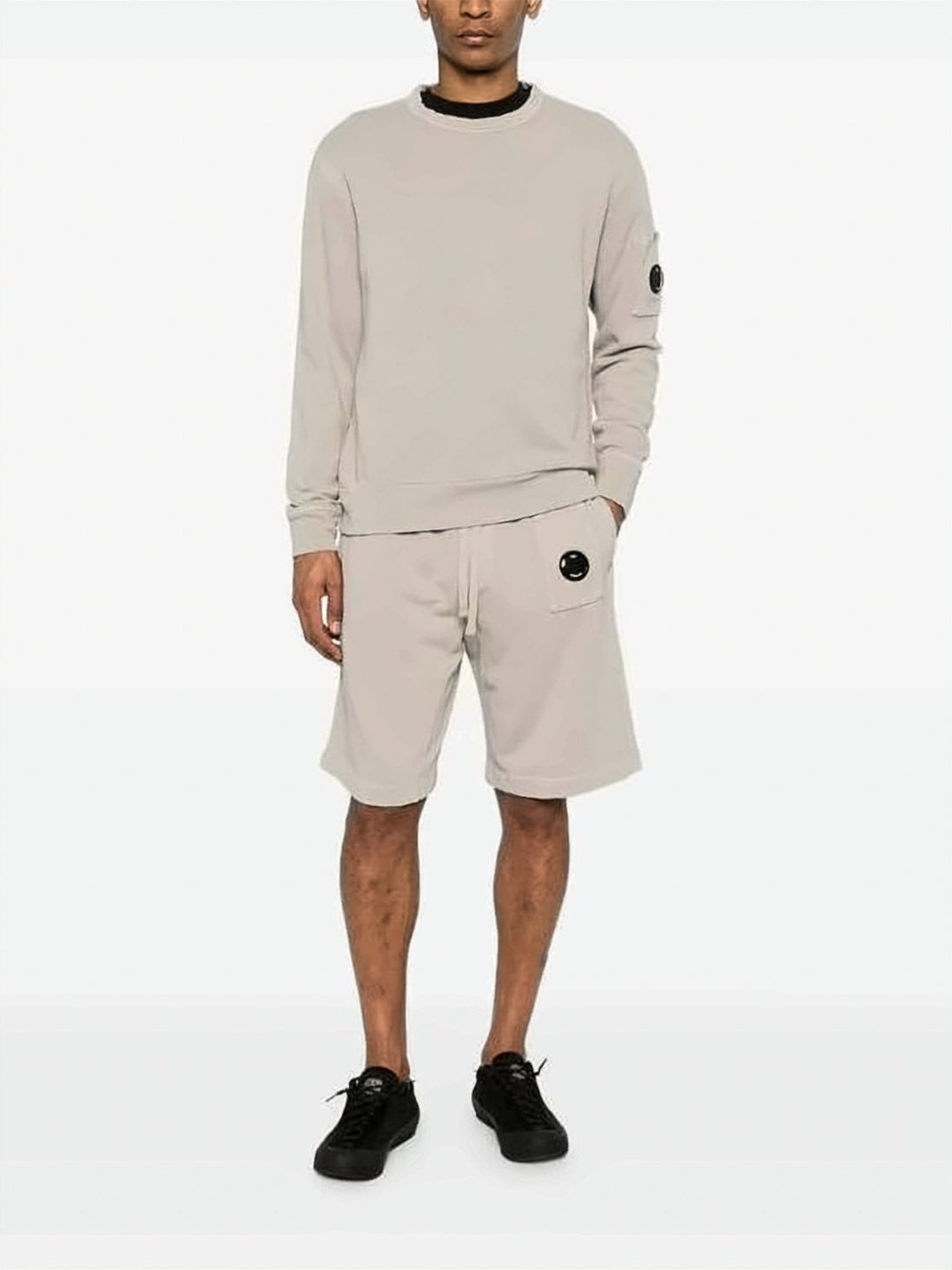 Relaxed Fit Shorts With Elastic Waistband And Iconic Lens Detail