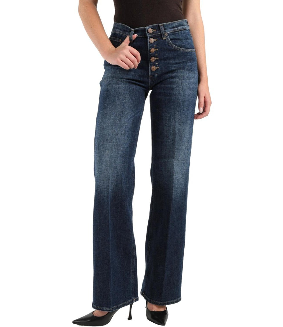Straight-Leg Jeans with Traditional Five-Pocket Styling
