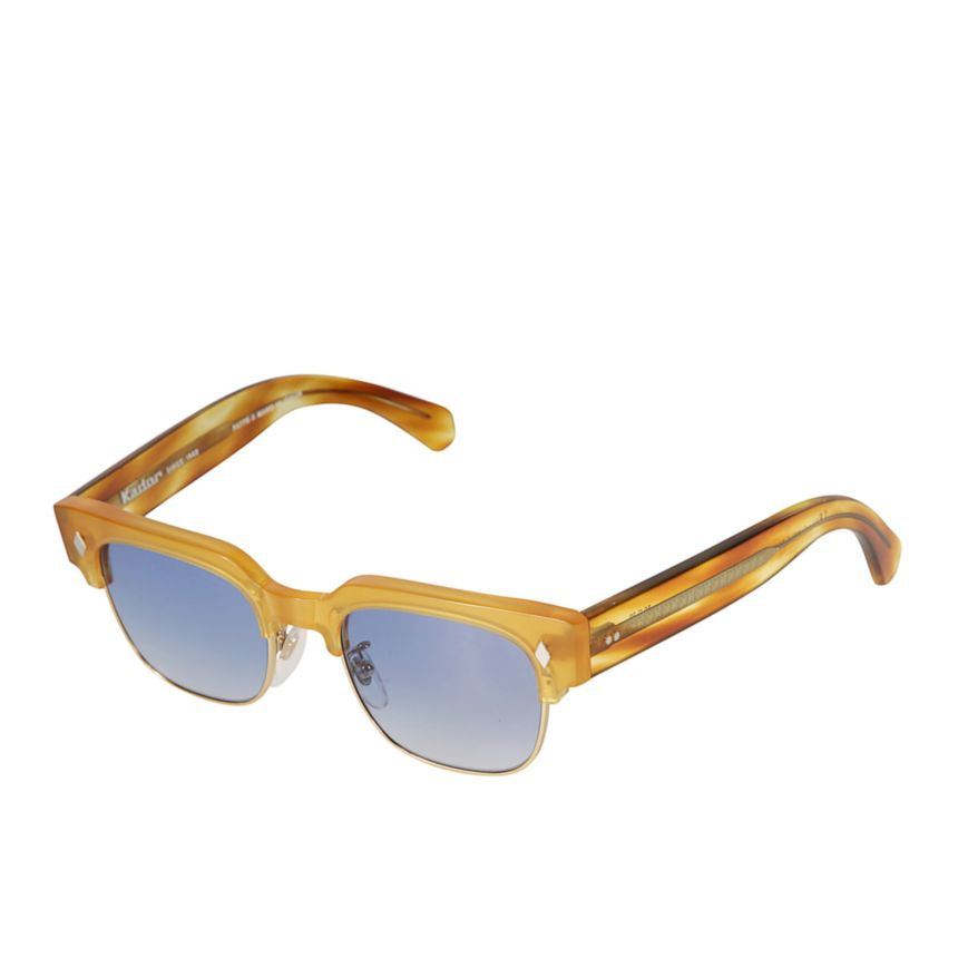 Tobako Cm Translucent Amber-Brown Rectangular Sunglasses