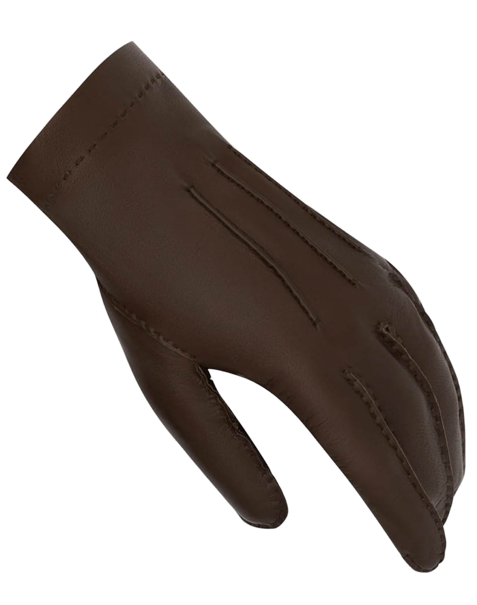 Handmade Brown Leather Gloves