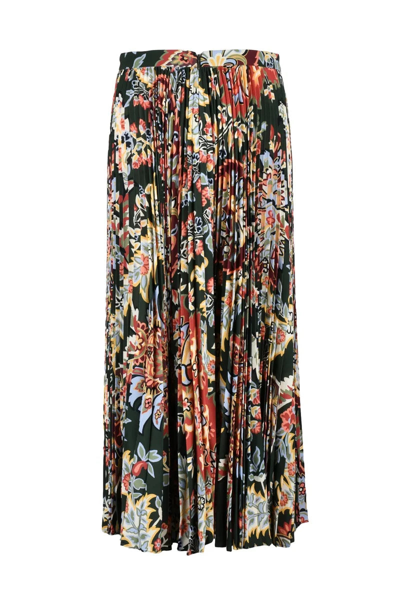 Long Pleated Skirt - Multicolor