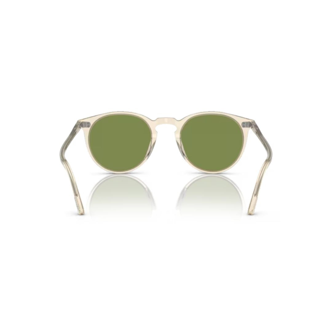 0ov5183s Translucent Acetate Sunglasses with Round Green Lenses