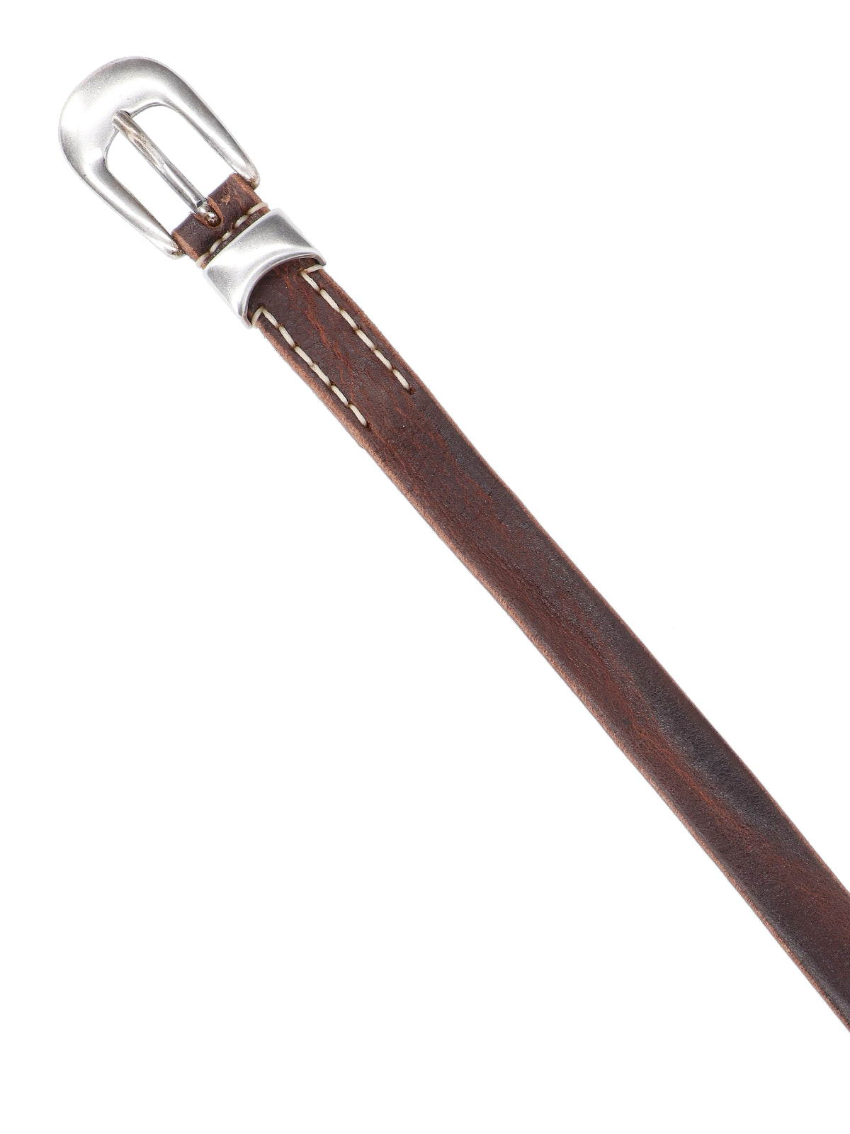 Distressed Buckle Belt – Brown