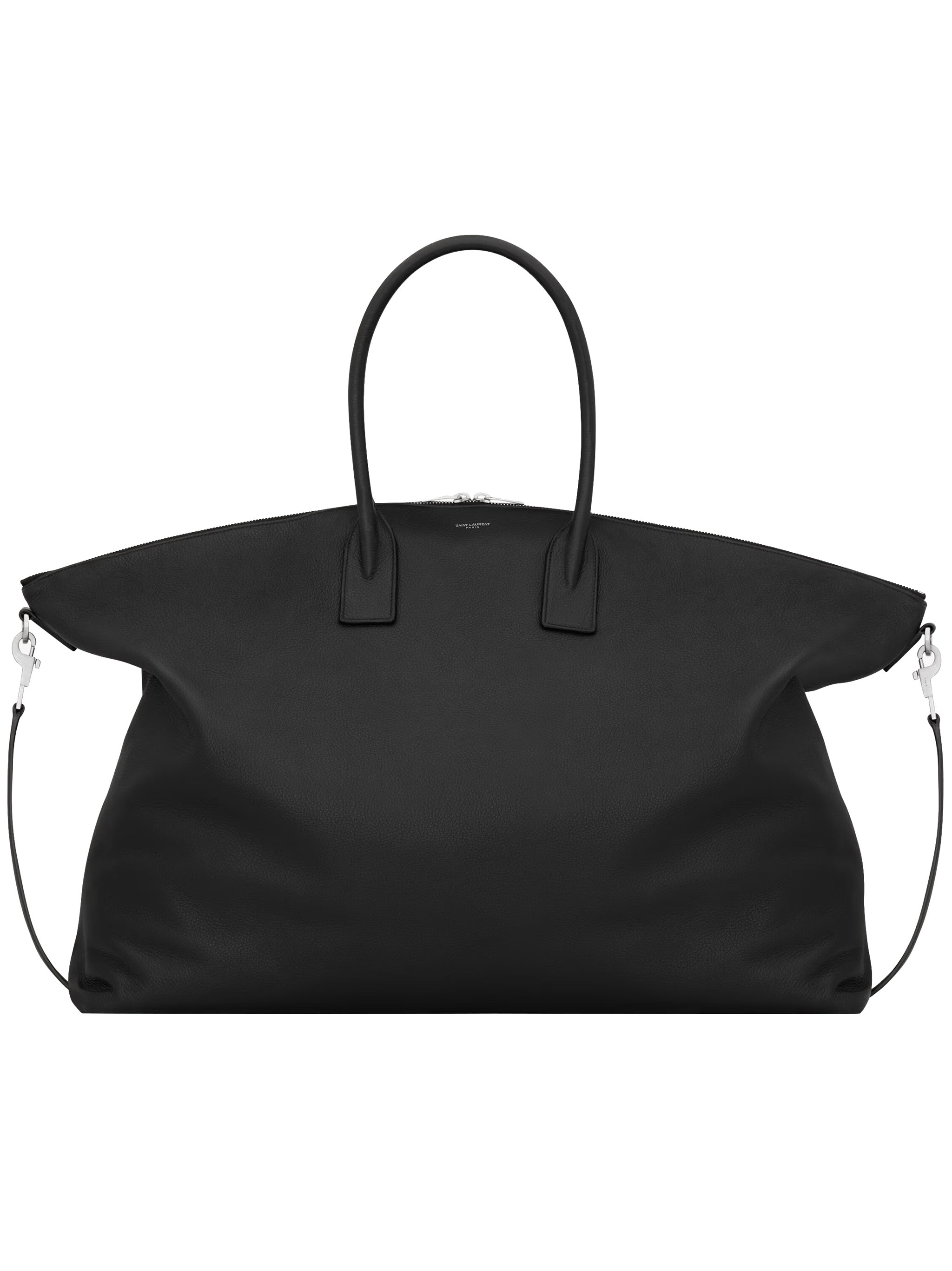 Black Bowling Rectangular Leather Duffle