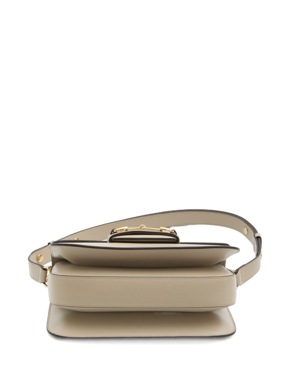Structured Shoulder Bag With Gold-Tone Horsebit Detail