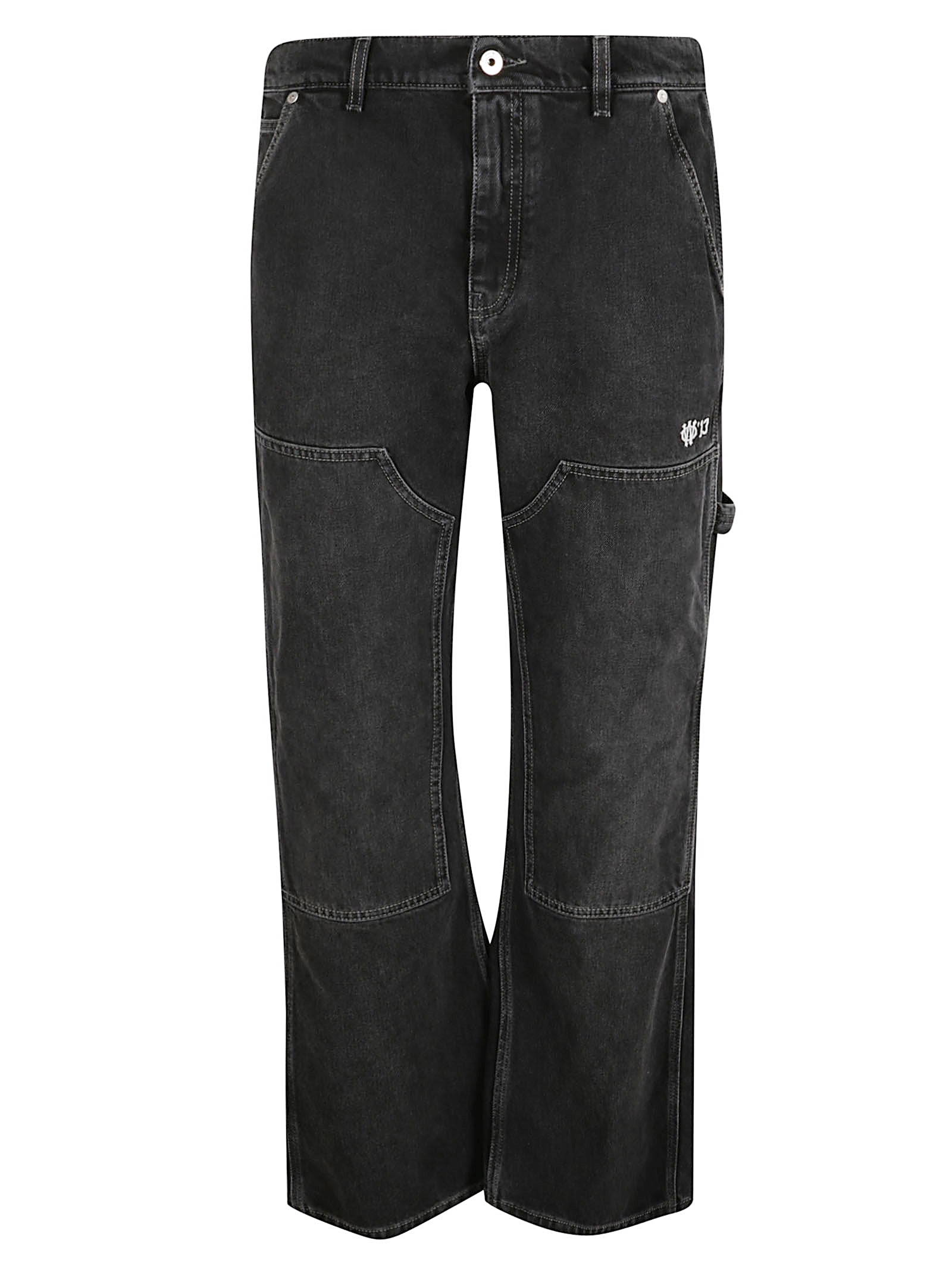 Relaxed Wide-Leg Jeans With Utility Pockets